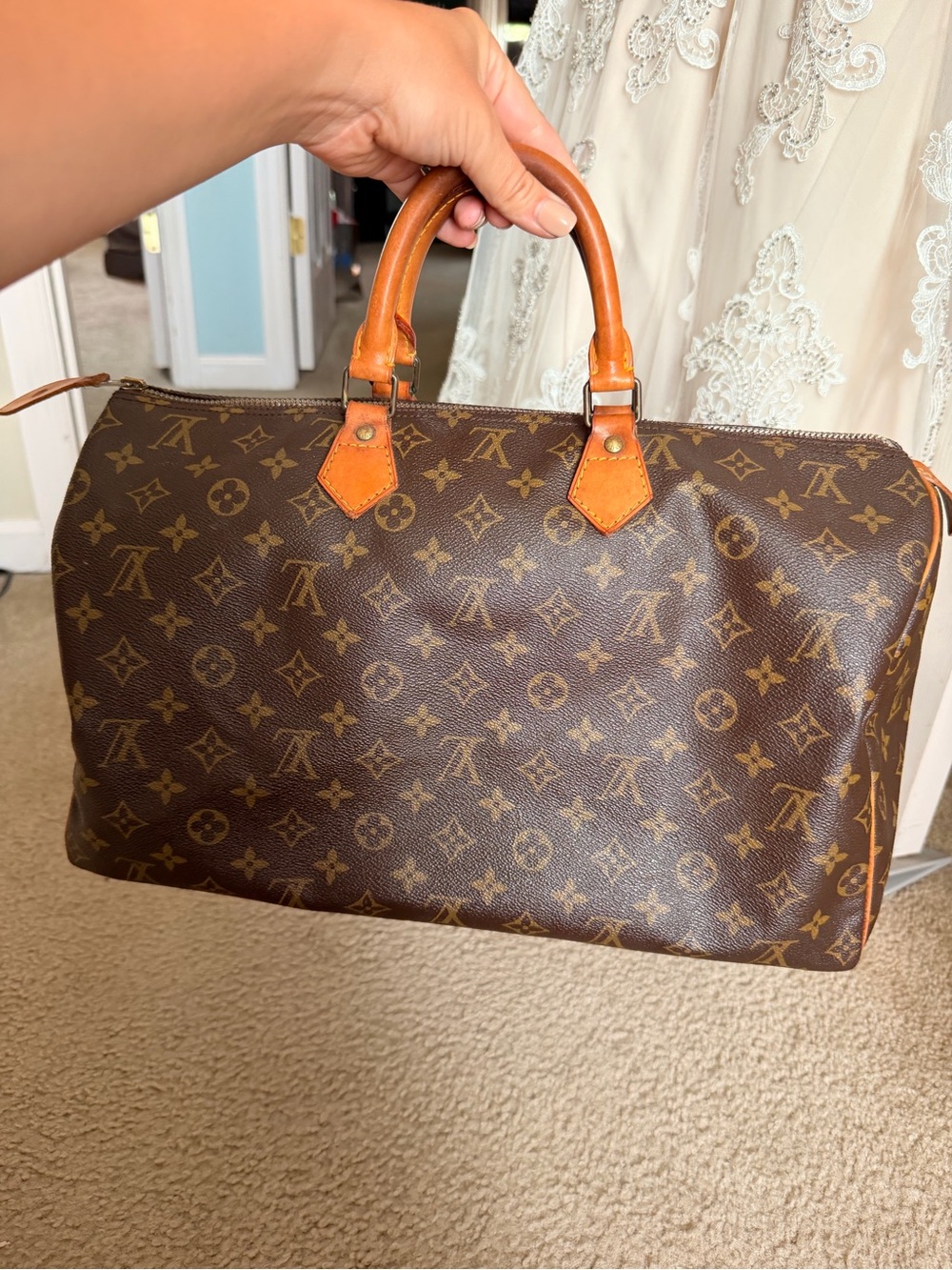 Louis Vuitton Brown Monogram Canvas Speedy 40 Handbag